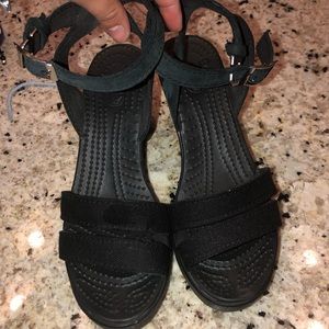 Crocs wedges size 4